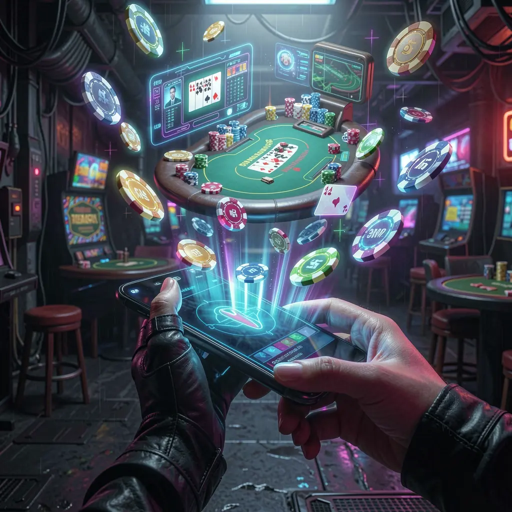 6KBD App – A seamless and immersive mobile casino experience for players in Bangladesh Futuristic smartphone with a holographic casino interface and floating chips showcasing the advanced 6KBD mobile casino app for Bangladesh players